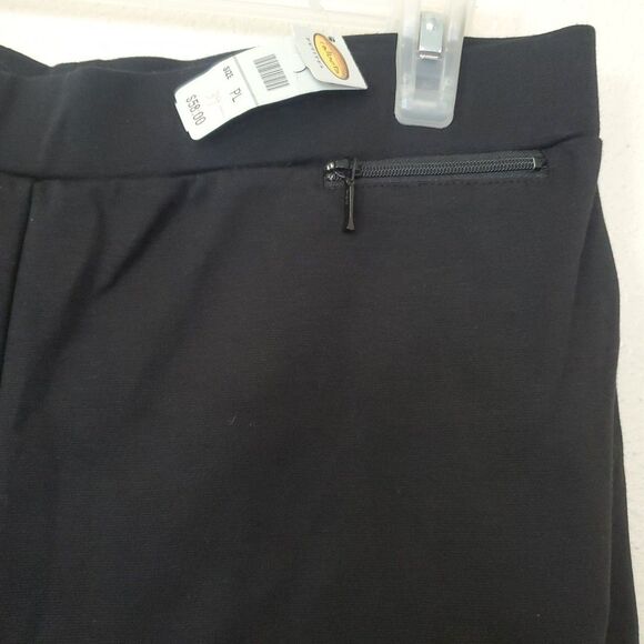 Talbots Petites Womens Sz L Pull On Elastic Waistband Ankle Pants Black Pocket - Picture 4 of 15